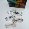 Four stylish glasses in a row.