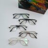 Four stylish glasses in a row.