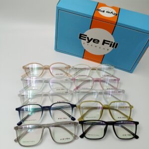 Four stylish glasses in a row.