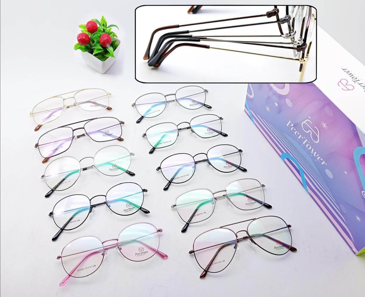 metal frame full rim spring hinges Unisex frames