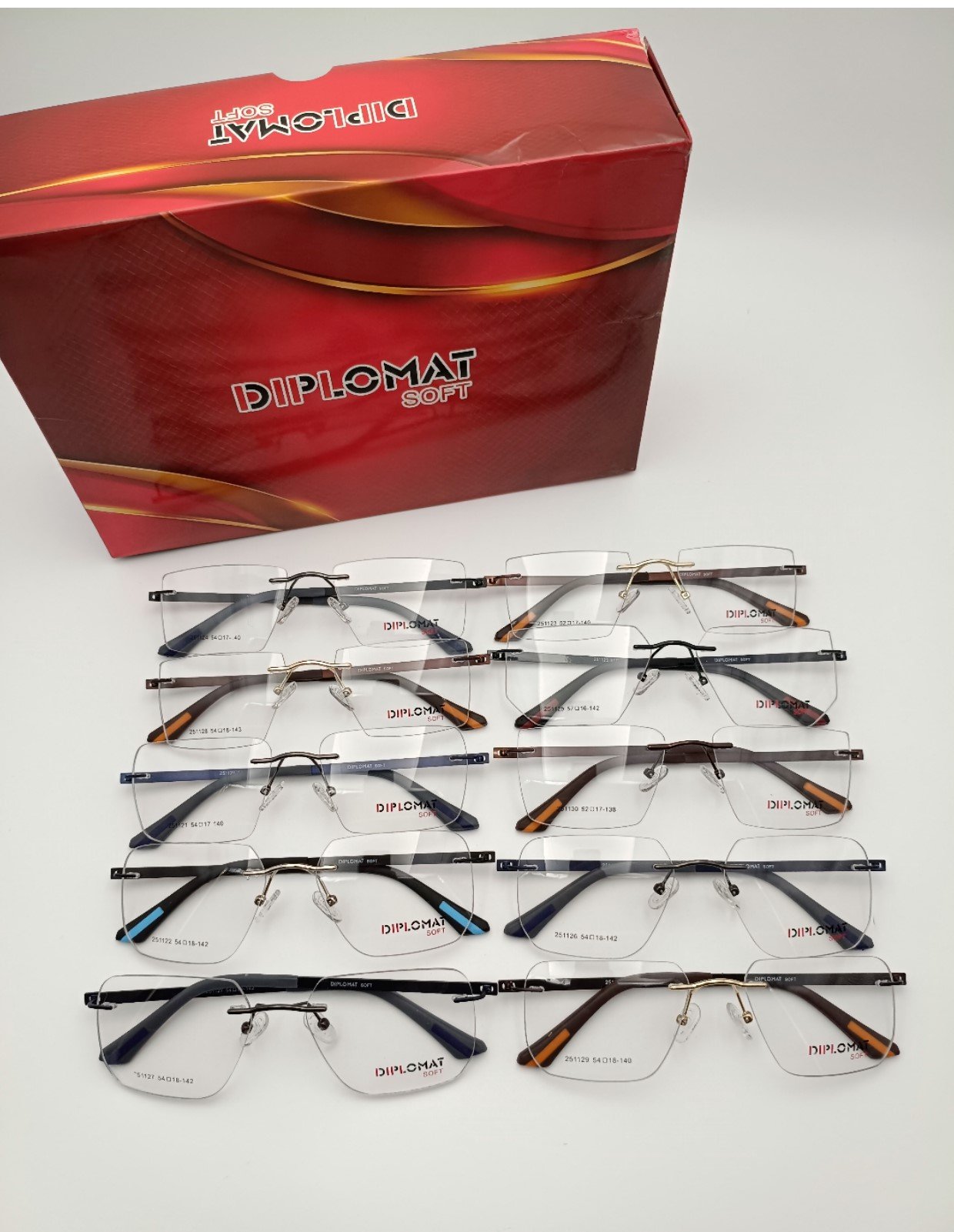 Diplomat soft rimless eyewear frame images