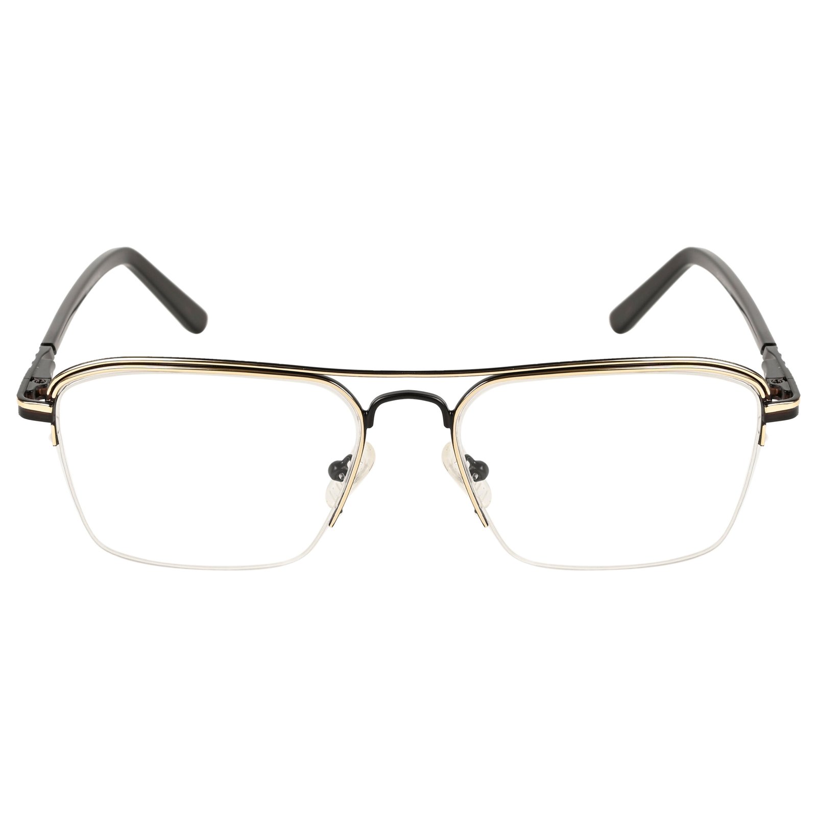metal frame half rim